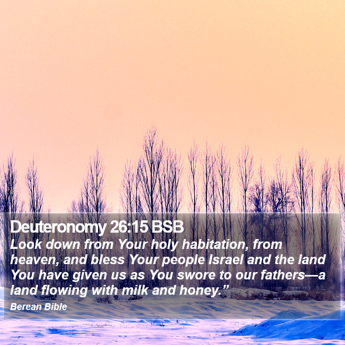 Deuteronomy 26:15 BSB Bible Study