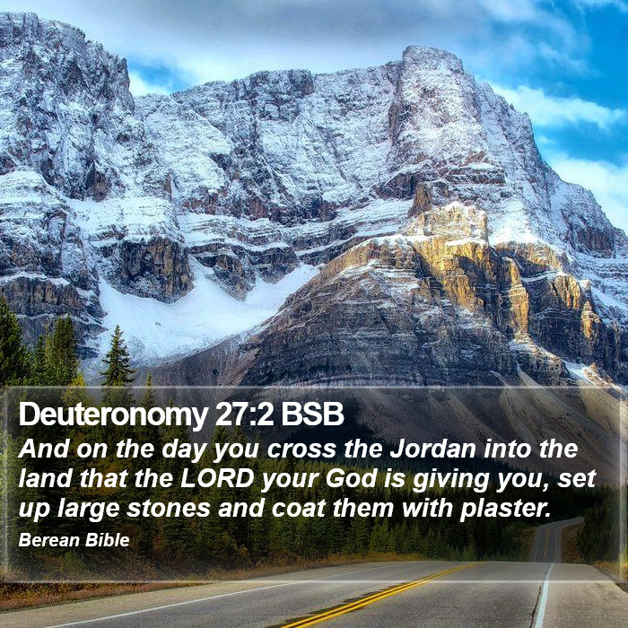 Deuteronomy 27:2 BSB Bible Study