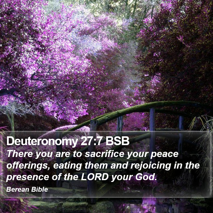 Deuteronomy 27:7 BSB Bible Study