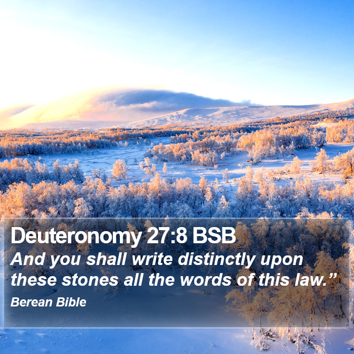 Deuteronomy 27:8 BSB Bible Study