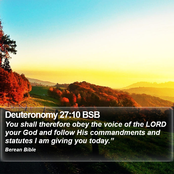 Deuteronomy 27:10 BSB Bible Study