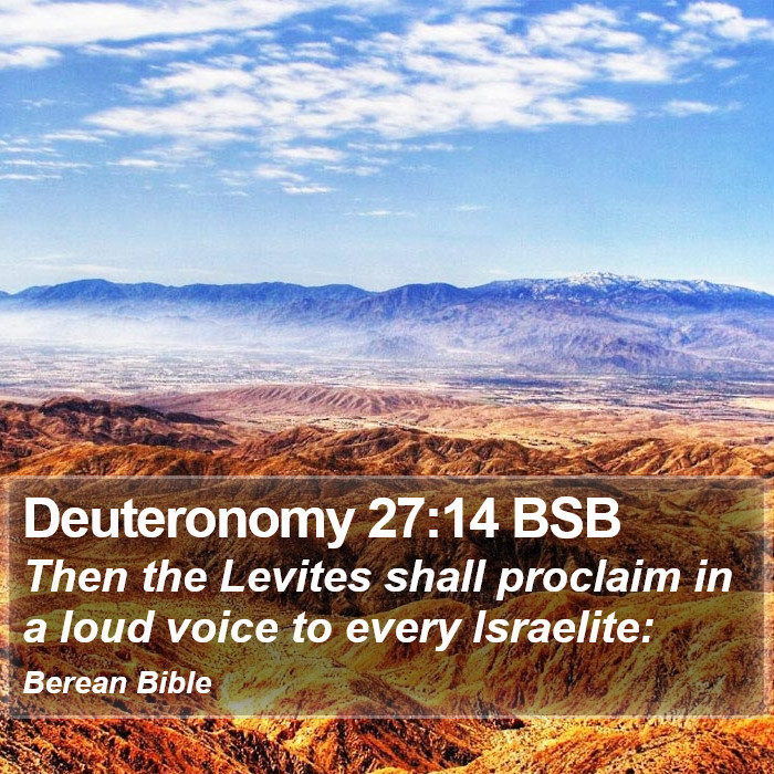 Deuteronomy 27:14 BSB Bible Study