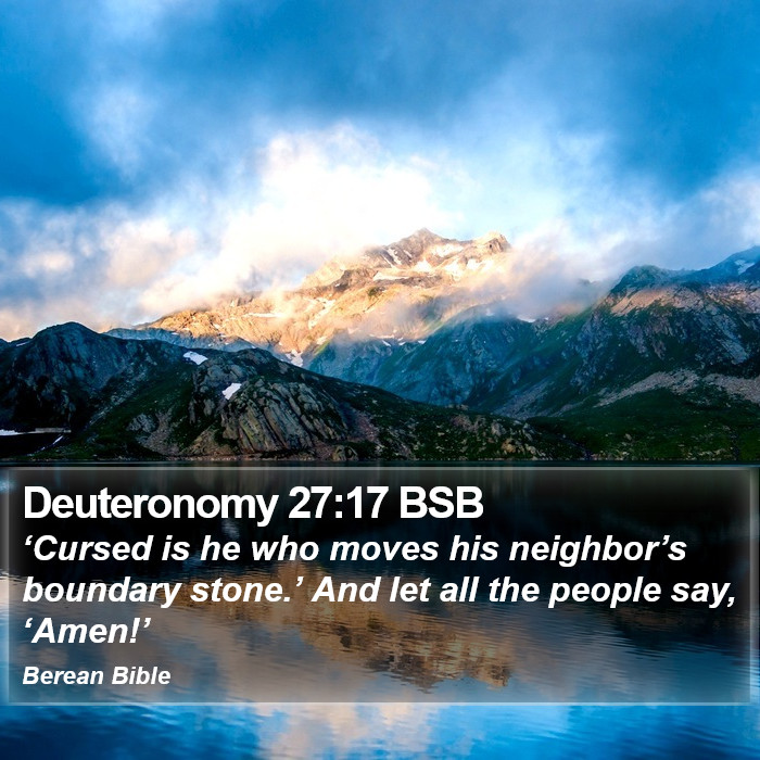 Deuteronomy 27:17 BSB Bible Study