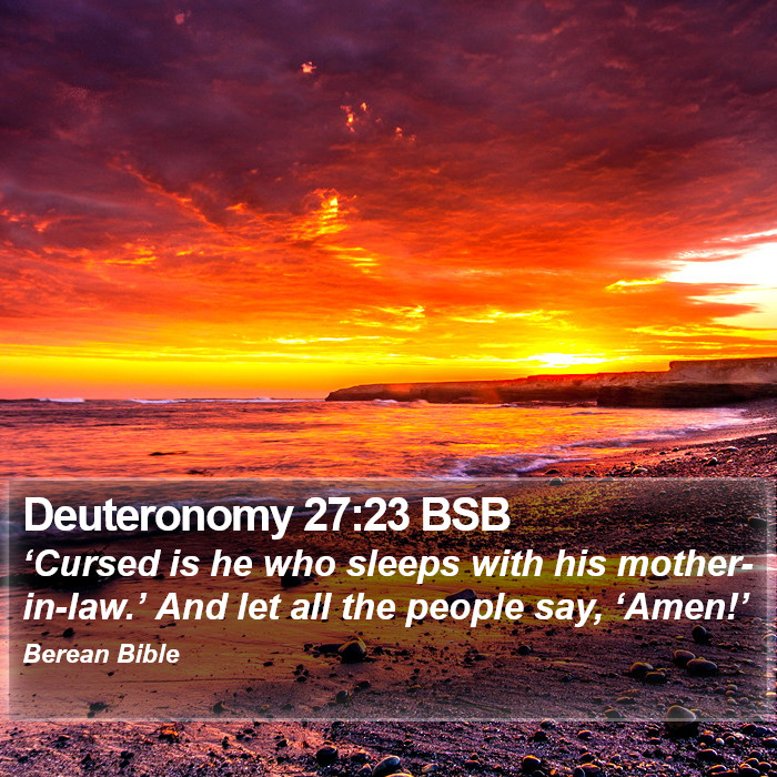 Deuteronomy 27:23 BSB Bible Study