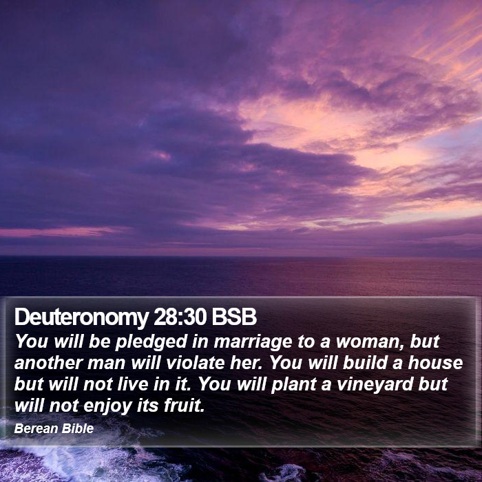 Deuteronomy 28:30 BSB Bible Study