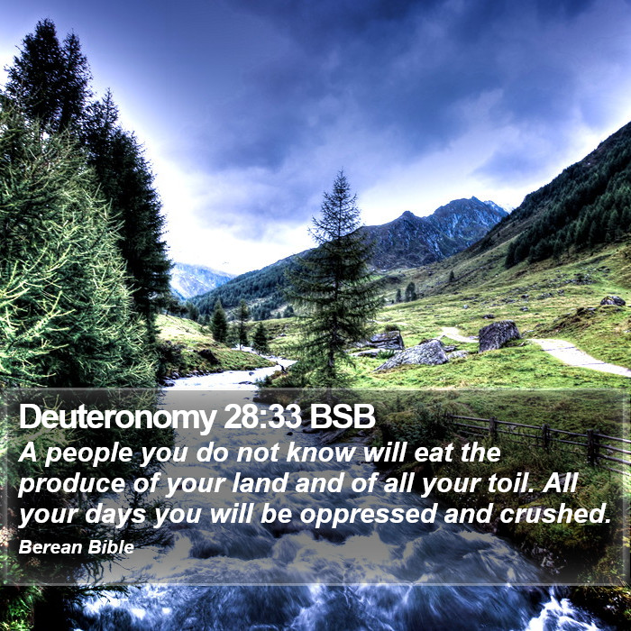 Deuteronomy 28:33 BSB Bible Study