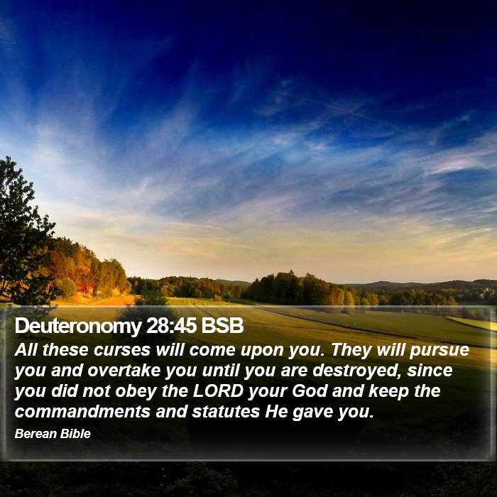 Deuteronomy 28:45 BSB Bible Study