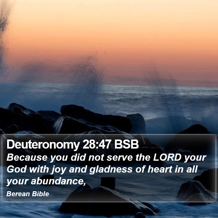 Deuteronomy 28:47 BSB Bible Study