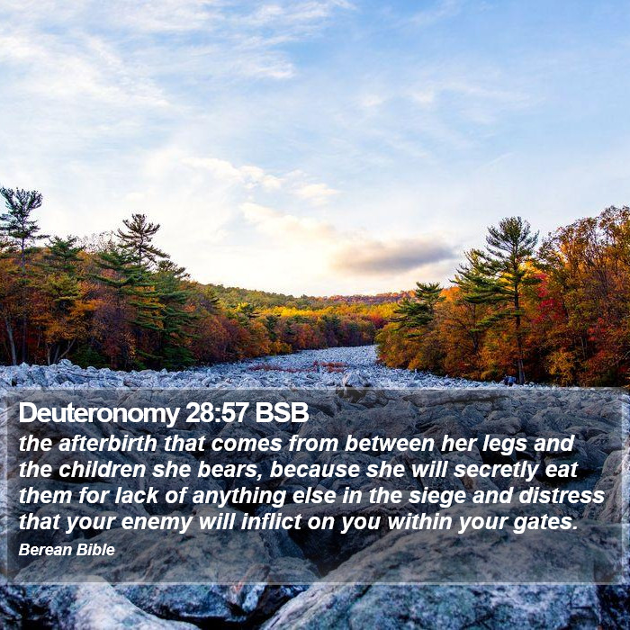 Deuteronomy 28:57 BSB Bible Study