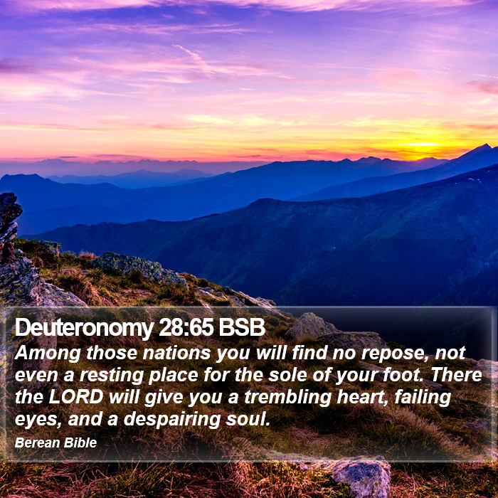 Deuteronomy 28:65 BSB Bible Study