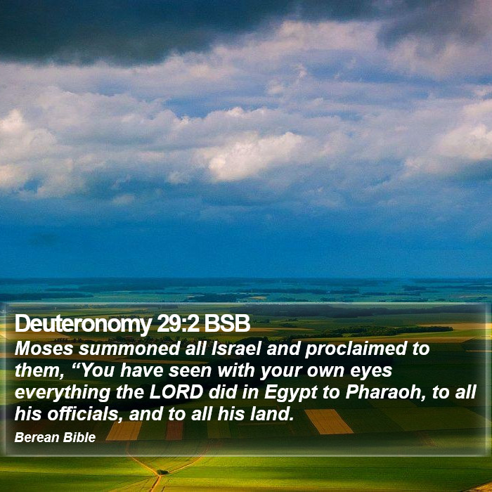 Deuteronomy 29:2 BSB Bible Study