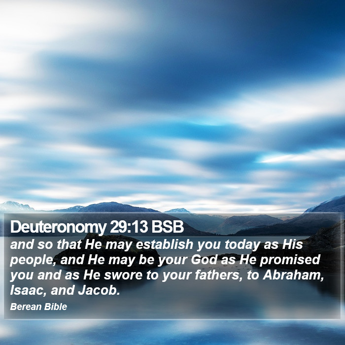 Deuteronomy 29:13 BSB Bible Study