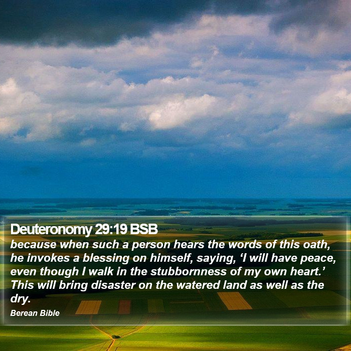 Deuteronomy 29:19 BSB Bible Study