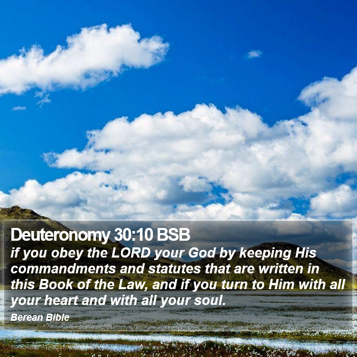 Deuteronomy 30:10 BSB Bible Study