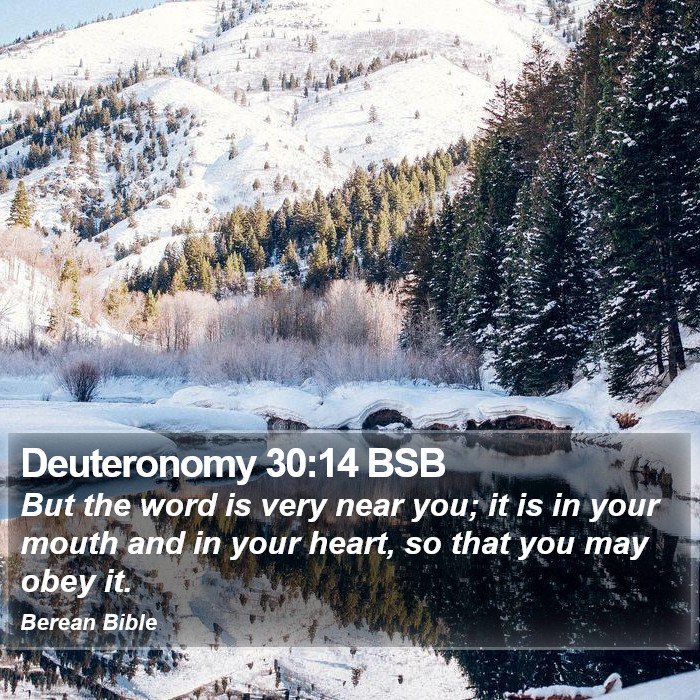 Deuteronomy 30:14 BSB Bible Study