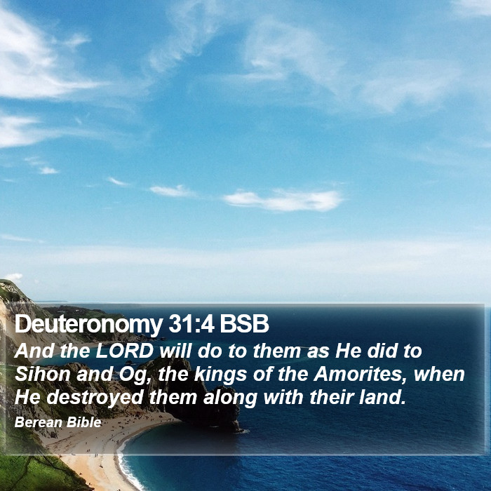 Deuteronomy 31:4 BSB Bible Study