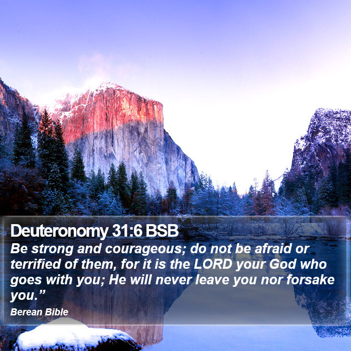 Deuteronomy 31:6 BSB Bible Study