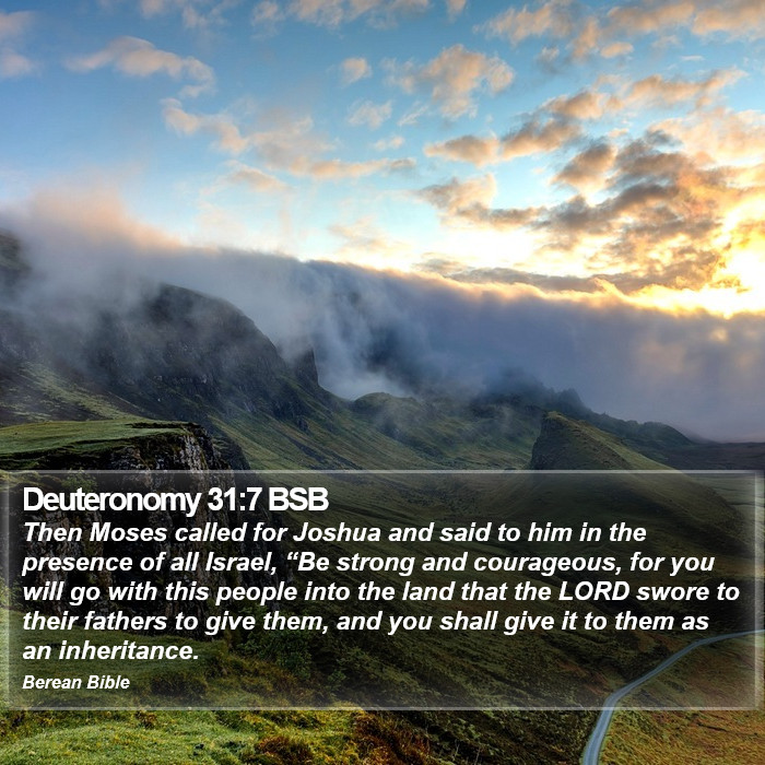 Deuteronomy 31:7 BSB Bible Study