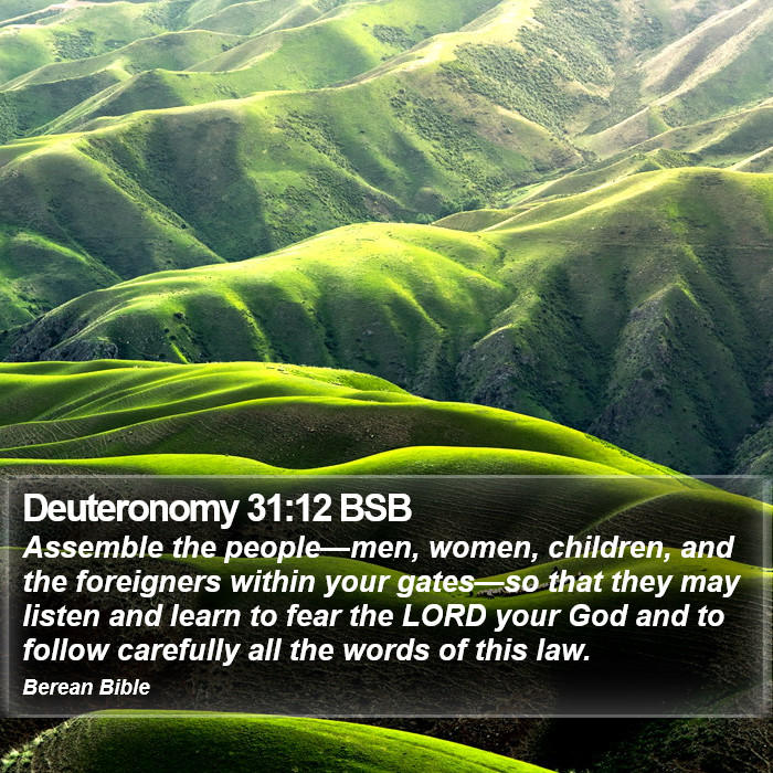 Deuteronomy 31:12 BSB Bible Study