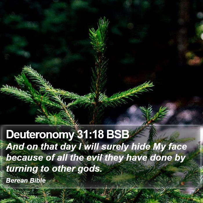 Deuteronomy 31:18 BSB Bible Study