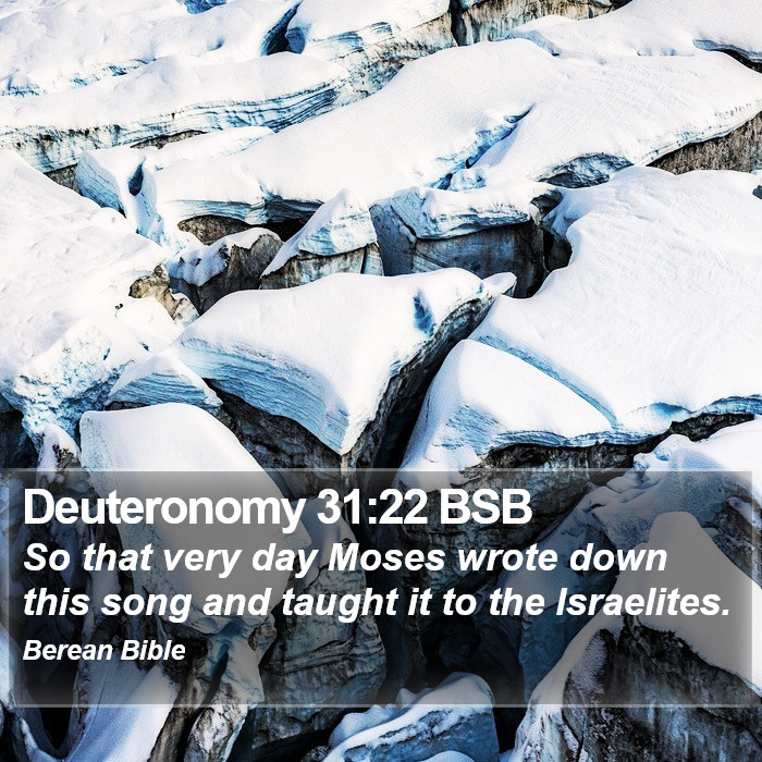 Deuteronomy 31:22 BSB Bible Study