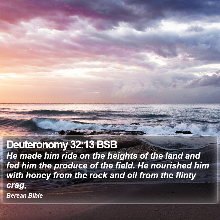 Deuteronomy 32:13 BSB Bible Study