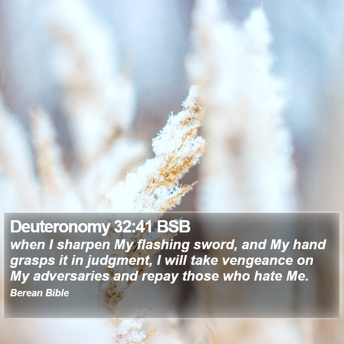 Deuteronomy 32:41 BSB Bible Study