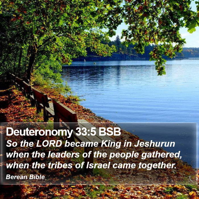 Deuteronomy 33:5 BSB Bible Study