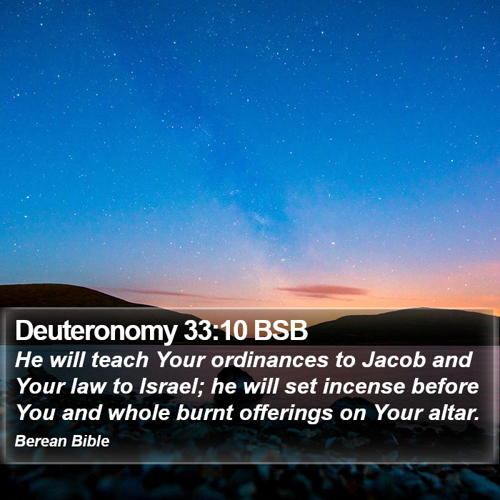 Deuteronomy 33:10 BSB Bible Study