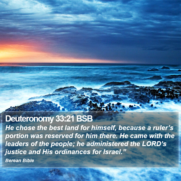 Deuteronomy 33:21 BSB Bible Study