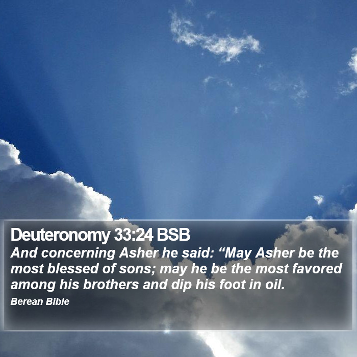 Deuteronomy 33:24 BSB Bible Study