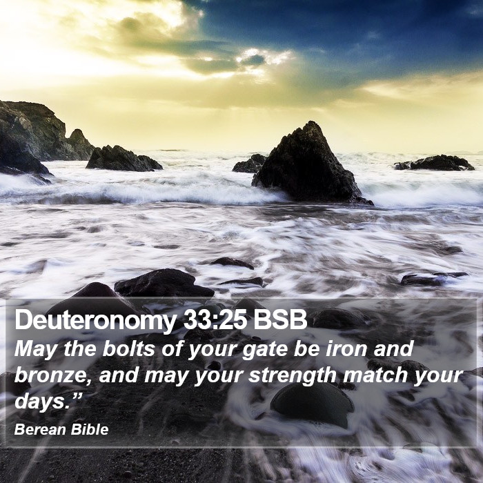 Deuteronomy 33:25 BSB Bible Study