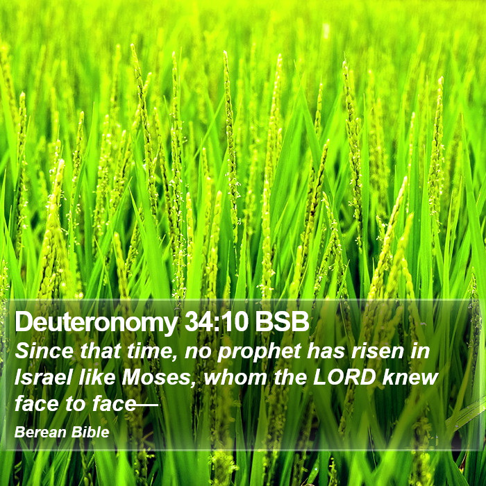 Deuteronomy 34:10 BSB Bible Study