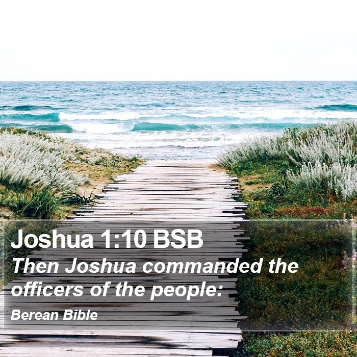 Joshua 1:10 BSB Bible Study