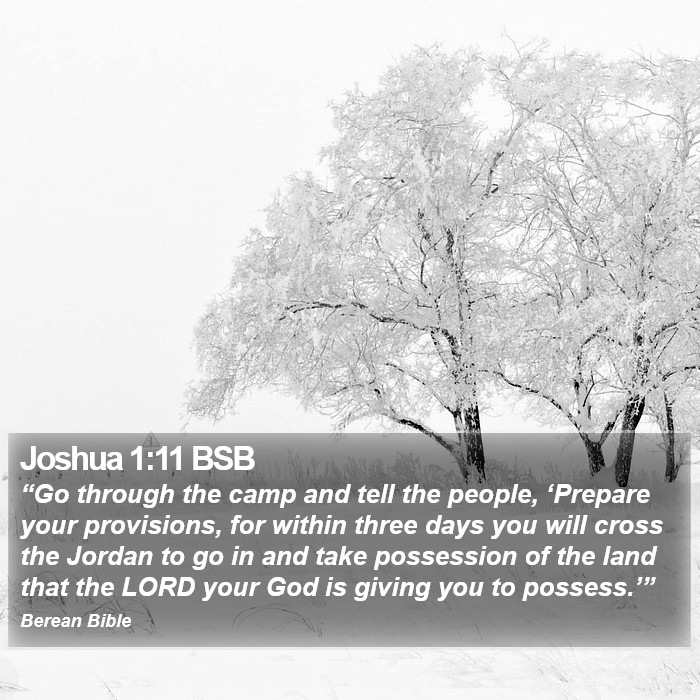 Joshua 1:11 BSB Bible Study