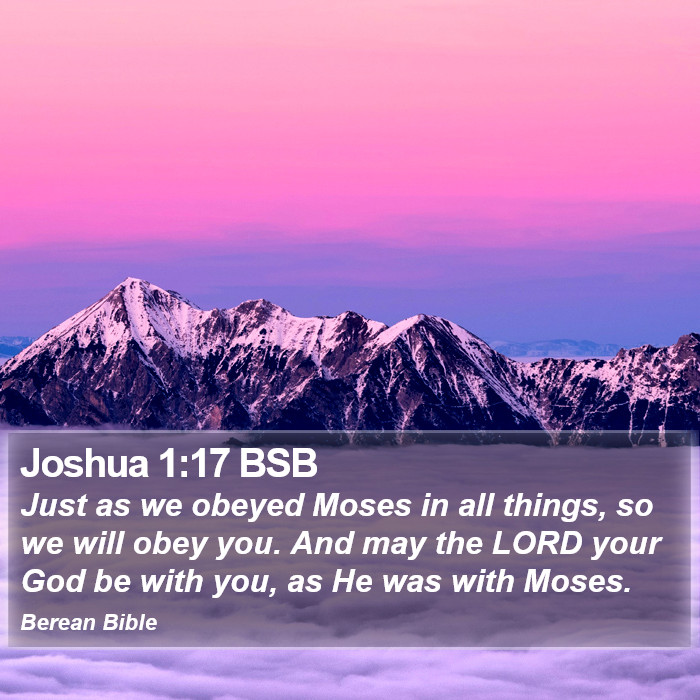 Joshua 1:17 BSB Bible Study