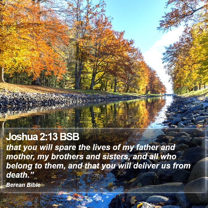 Joshua 2:13 BSB Bible Study