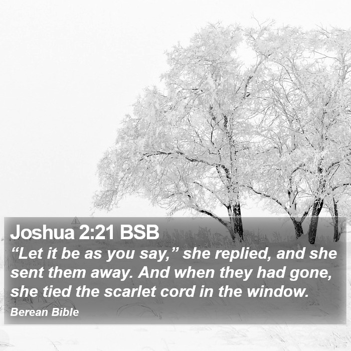 Joshua 2:21 BSB Bible Study