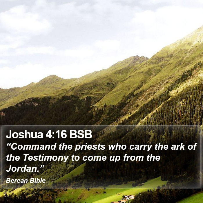 Joshua 4:16 BSB Bible Study