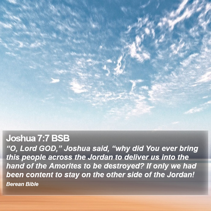 Joshua 7:7 BSB Bible Study