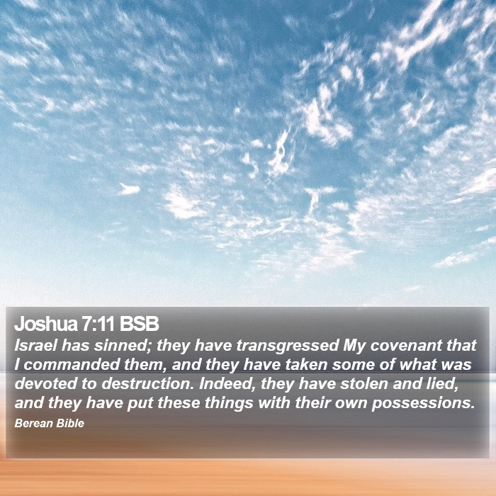 Joshua 7:11 BSB Bible Study