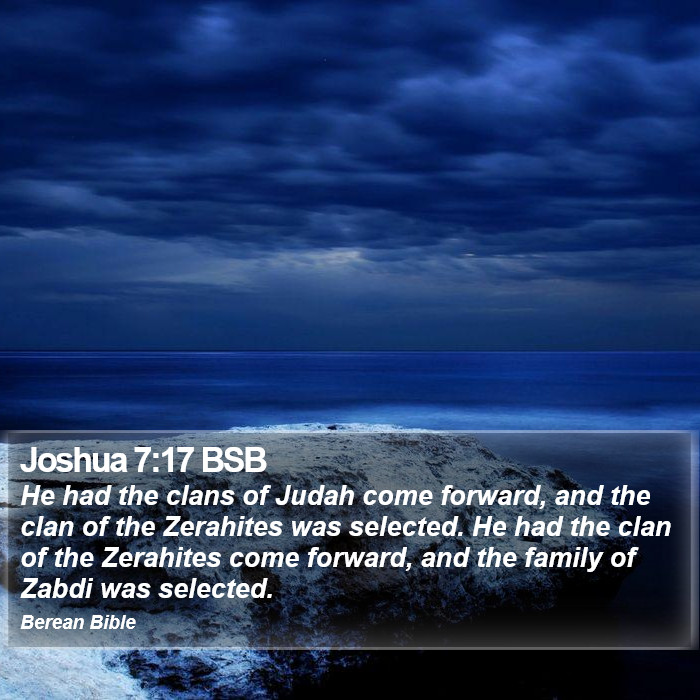 Joshua 7:17 BSB Bible Study