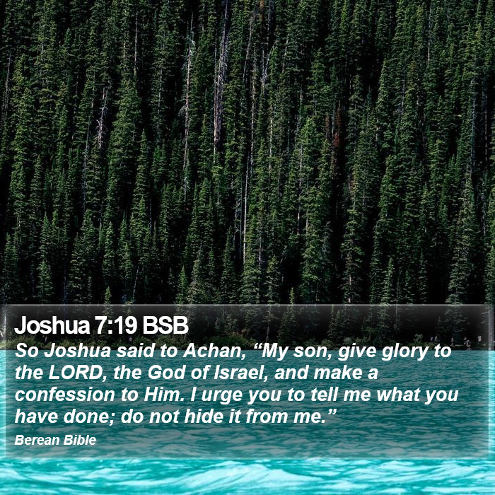 Joshua 7:19 BSB Bible Study