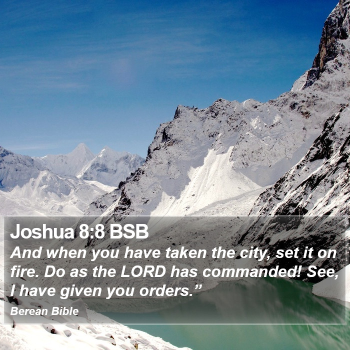 Joshua 8:8 BSB Bible Study