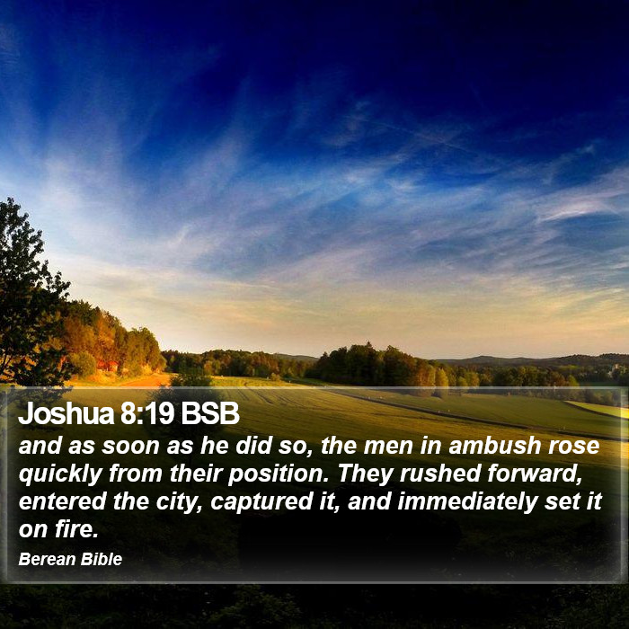 Joshua 8:19 BSB Bible Study