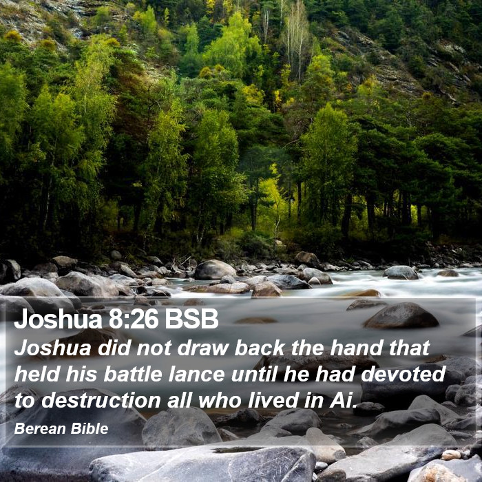 Joshua 8:26 BSB Bible Study