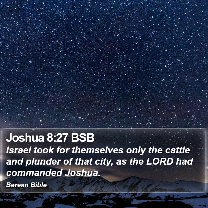 Joshua 8:27 BSB Bible Study