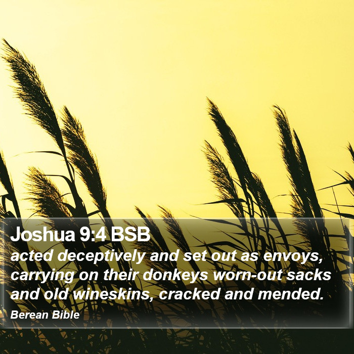 Joshua 9:4 BSB Bible Study