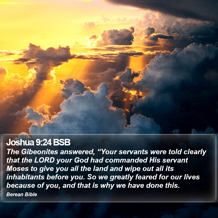 Joshua 9:24 BSB Bible Study