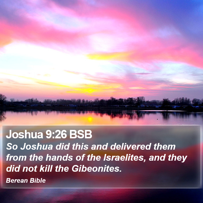 Joshua 9:26 BSB Bible Study